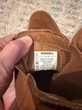 Sorel Women’s Chestnut Brown Leather Ankle Chelsea Boots
